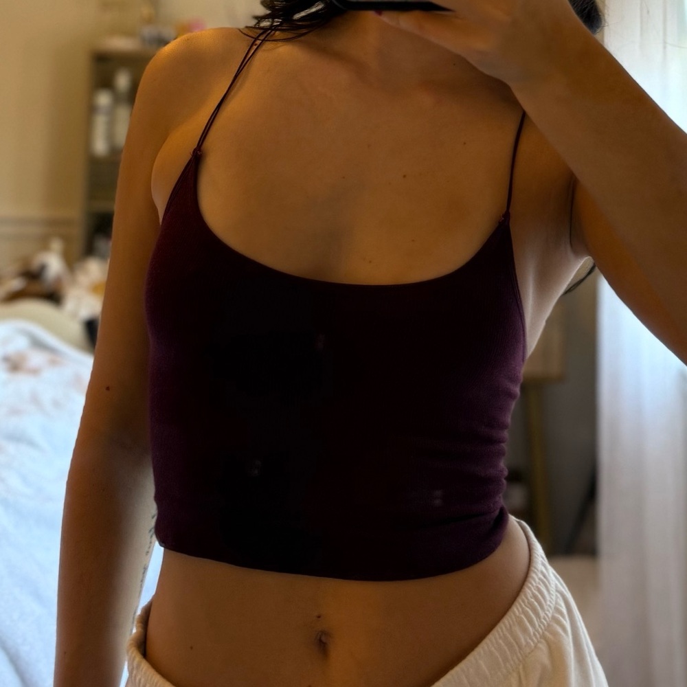 Urban Outfitters Dark Purple Crop Top